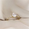 9ct Gold Trilogy CZ Ring With Stone Set Shoulders - R6120 Alternative Image