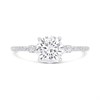 9ct White Gold Trilogy Claw Set CZ Ring - R6128 Alternative Image