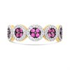 9ct Gold Pink And Clear Claw Set CZ Ring - R6133 Alternative Image
