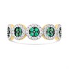 9ct Gold Green And Clear CZ Claw Set Ring - R6135 Alternative Image