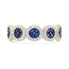 9ct Gold Blue And Clear CZ Claw Set Ring - R6136 Alternative Image