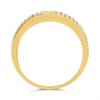 9ct Gold Pink And Clear CZ Three Row Claw Set Ring - R6138 Alternative Image