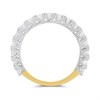 9ct Two Colour Gold CZ Claw Set Ring - R6140 Alternative Image