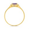 9ct Gold Purple And Clear CZ Claw Set Ring - R6152 Alternative Image