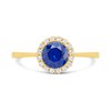 9ct Gold Blue And Clear CZ Claw Set Ring - R6153 Alternative Image
