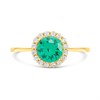 9ct Gold Green And Clear CZ Claw Set Ring - R6155 Alternative Image