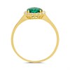 9ct Gold Green And Clear CZ Claw Set Ring - R6155 Alternative Image