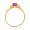 9ct Gold Pink And Clear CZ Claw Set Ring - R6156 Alternative Image