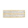 9ct Gold Four Row CZ Pave Ring - R6160 Alternative Image