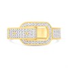 9ct Gold Buckle CZ Ring - R6163 Alternative Image