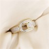 9ct Gold Buckle CZ Ring - R6163 Alternative Image