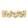 9ct Gold Cubic Zirconia Floral Band Ring - R6561 Alternative Image