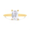 9ct Gold Emerald Cut Cubic Zirconia Ring - R6565 Alternative Image