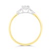 9ct Gold Oval CZ Marquise Shoulder Ring - R6588 Alternative Image
