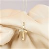 9ct Gold Bevelled Cross Pendant - R6816 Alternative Image