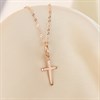 9ct Rose Gold Cross On Chain - R6822 Alternative Image