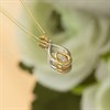 9ct Gold Two Colour Diamond Teardrop Necklace - R69109 Alternative Image