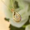 9ct Two Colour Gold Diamond Teardrop Necklace - R69111 Alternative Image