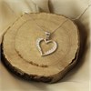 9ct White Gold Cubic Zirconia Heart Necklace - R6997 Alternative Image