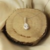9ct White Gold Pear Cubic Zirconia Necklace - R7030 Alternative Image