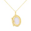 9ct Gold Oval Border Locket And Chain - R7202 Alternative Image