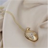 9ct Gold Starburst Diamond Locket- 21mm - R7203 Alternative Image
