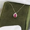 9ct Gold Ruby And Diamond Necklace - R8105 Alternative Image