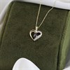 9ct Gold Sapphire And Diamond Heart Necklace - R8138 Alternative Image