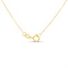 9ct Gold CZ Circle Necklace - R8702 Alternative Image