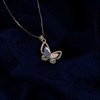 9ct Gold Two Colour Butterfly Necklace - R8759 Alternative Image