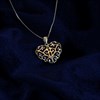 9ct Gold Two Colour Filigree Heart Necklace - R8760 Alternative Image