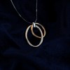 9ct White And Rose Gold Linked Oval Necklace - R8771 Alternative Image