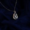 9ct Two Colour Gold Teardrop Necklace - R8810 Alternative Image