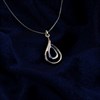 9ct Two Colour Gold Drop Necklace - R8811 Alternative Image