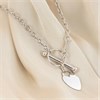 9ct White Gold Heart Toggle Necklet - R9503 Alternative Image