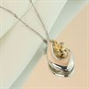 Bonded Silver And 9ct Gold  Diamond Necklace - R9928 Alternative Image