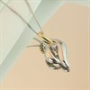 Bonded Silver And 9ct Gold  Diamond Necklace - R9929 Alternative Image