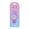 Tikkers ATK1102 Time Teacher Glitter Purple Sili Strap Watch - W01182 Alternative Image