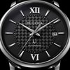 Bulova 96B441 Hudson Automatic Black Leather Strap Watch - W09400 Alternative Image
