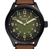 Fossil BQ2796 Easton Black IP Brown Leather Strap Watch - W10431 Alternative Image