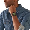 Fossil BQ2796 Easton Black IP Brown Leather Strap Watch - W10431 Alternative Image