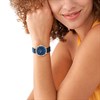 Fossil BQ3858 Laney Rose Tone Blue Dial Navy Leather Strap Watch - W10448 Alternative Image