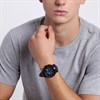 Fossil FS5061 Grant Chronograph Grey IP Blue Leather Strap Watch - W10537 Alternative Image