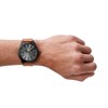 Diesel DZ1764 Rasp Black IP Tan Leather Strap Watch - W11139 Alternative Image