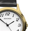 Sekonda 3134 Gold Tone Black Strap Watch - W31232 Alternative Image