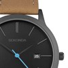 Sekonda 30133 Black IP Tan Leather Strap Watch - W31444 Alternative Image