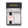 Sekonda 49082 Black Strap Watch And Bracelet Gift Set - W32489 Alternative Image