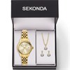 Sekonda 2797G Gold Tone Watch, Necklace And Earrings Gift Set - W32495 Alternative Image