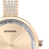 Sekonda 40599 Rose Tone Stone Set Bangle/Bracelet Watch - W32512 Alternative Image
