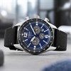 Citizen CA4654-12M Eco-Drive Chrono Stainless Steel Blue Dial Black Strap Watch - W38540 Alternative Image